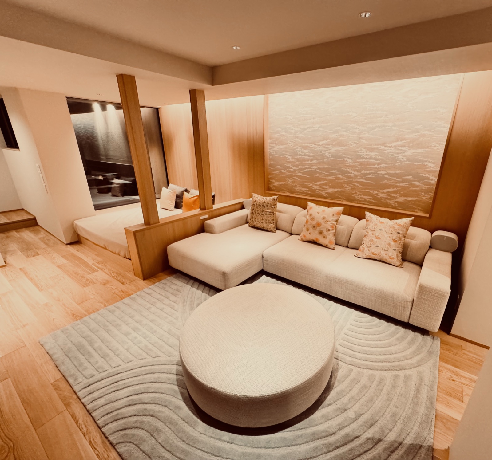 The living room at THE KAKU